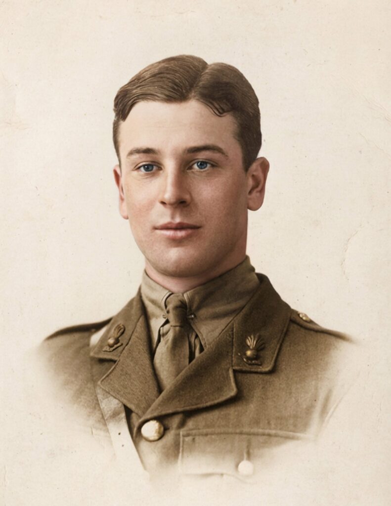 Second Lieutenant T. M. Witherow, Royal Garrison Artillery, 1917.